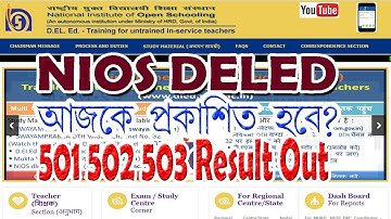 501 502 503 Result Out? Fake News & Notice Official Update for NIOS D.El.Ed Result 2018