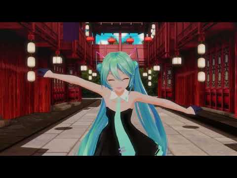 【MMD】チキチキバンバン（パリピ孔明OP）～ YYB Black Dress Miku ～