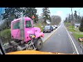 Truck narrowly misses Ohio school bus as brakes fail