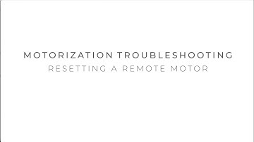 Remote Motor- Full Reset