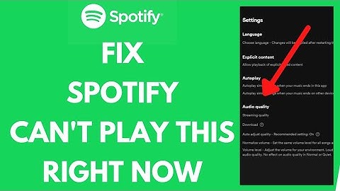 How to Fix Spotify Can