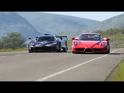 pagani-zonda-r-vs-ferrari-enzo-at-highlands