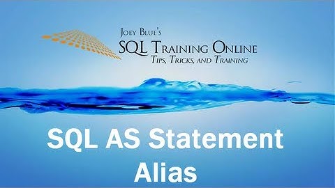 SQL As Statement - SQL Training Online - Quick Tips Ep1