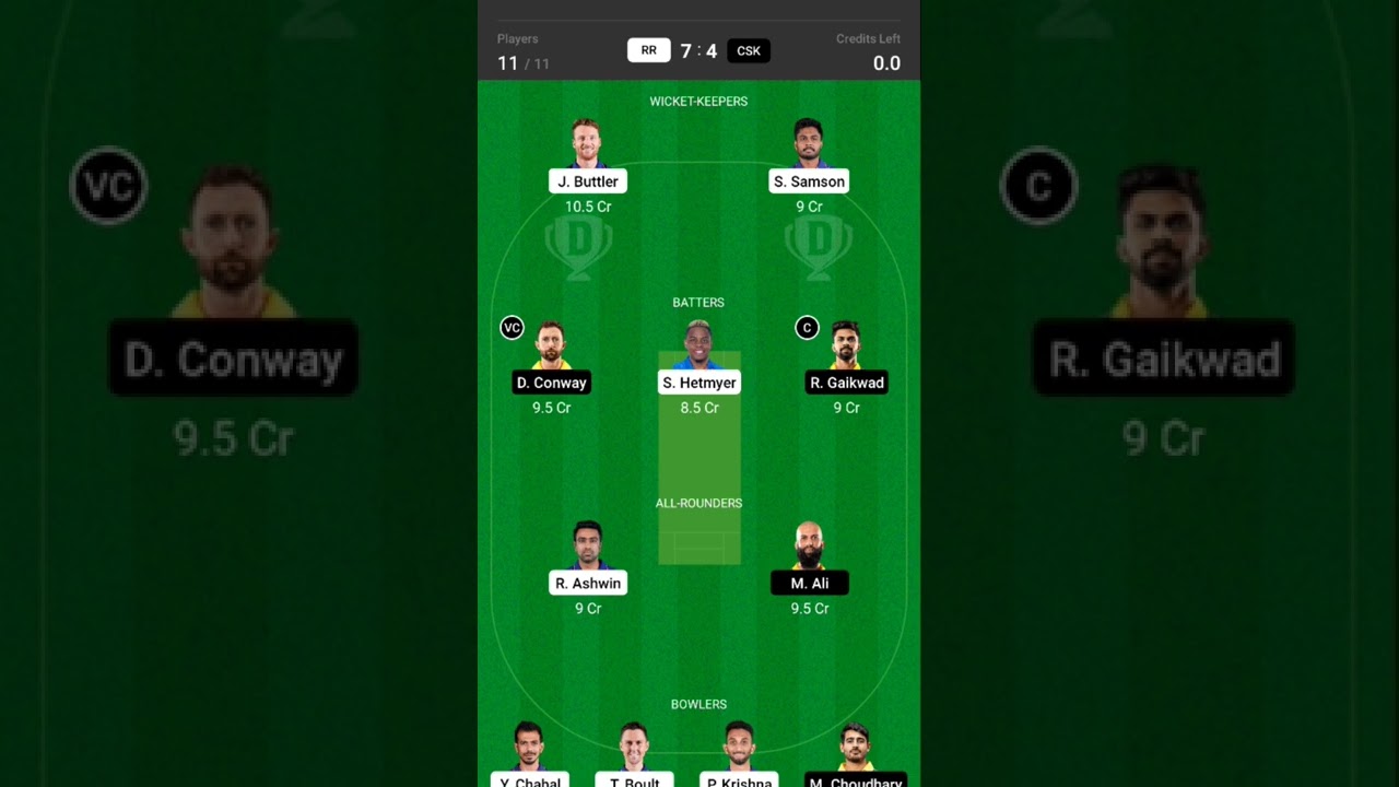 RR vs CSK Dream11 Team | RR vs CSK Dream11 Prediction | CSK vs RR 2022,RR vs CSK Dream11 Today Match