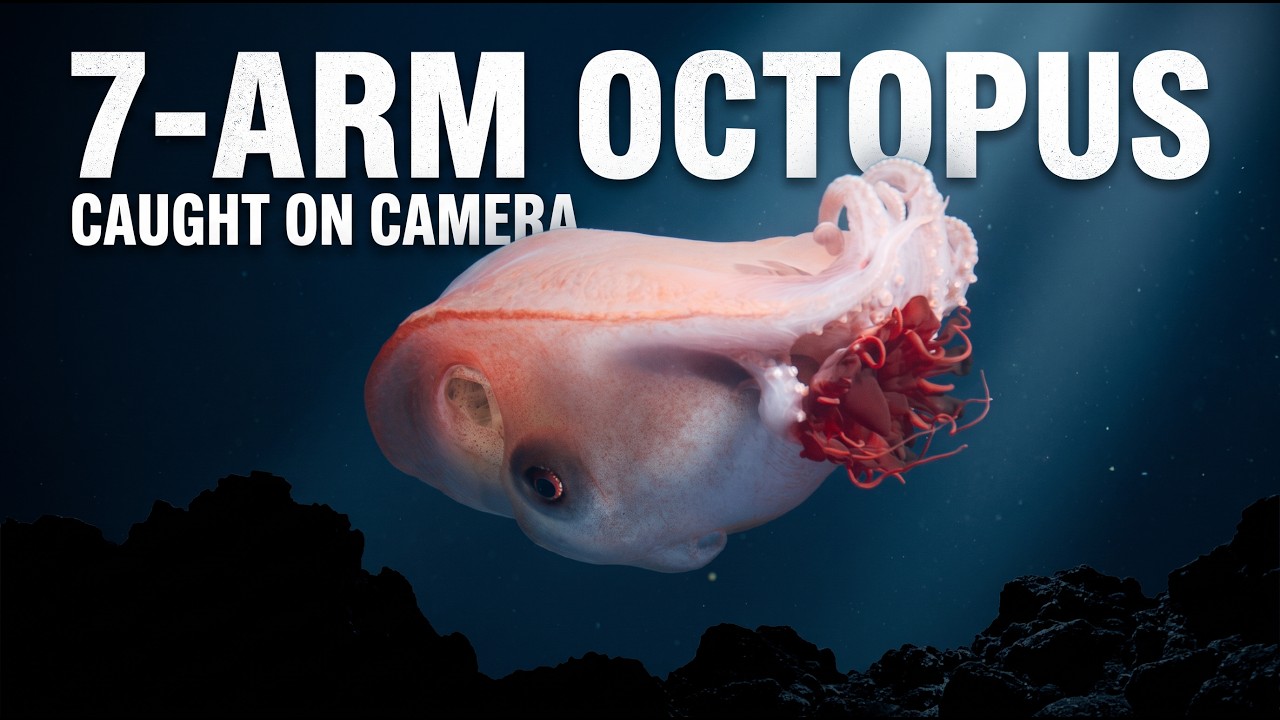 7-Arm Octopus Caught on Camera 700 Meters Deep in Monterey Bay
