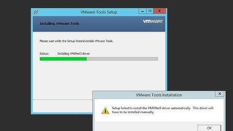 Setup Failed to Install Memory Control Driver Automatically During VMWARE Tool Installation.