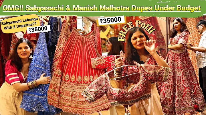 Sabyasachi & Manish Malhotra Lehenga Dupes with 2 Dupattas | Bridal Lehengas Under ₹35000 in Delhi 😱