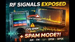 PortaPack Signal Generator AM/FM/BPSK/QPSK + CVS SPAM Tested on TinySA Ultra+ (RF EXPOSED!)
