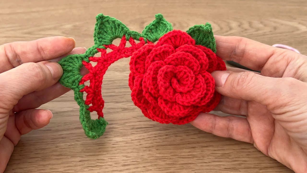 Crochet a Stunning 3D Rose Flower (Easy Tutorial)