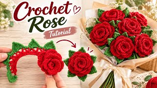 How to Crochet an Easy Rose (Beginner Friendly)