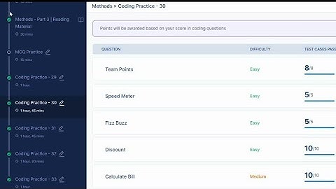coding practice - 30 java fundamentals QA automation Testing NXTWAVE