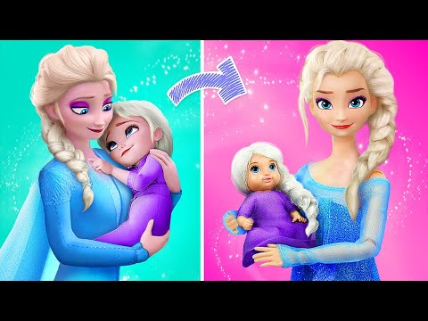 Elsa and Anna with Their Babies / 32 Frozen DIYs