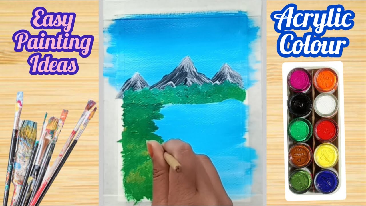 Doly Rani Easy Landscape Painting Ideas | Acrylic Colour Painting | Painting ...