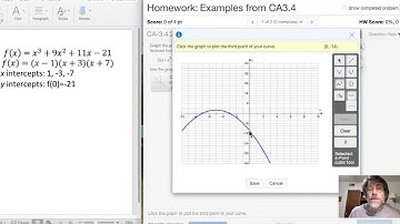 MyMathLab Graphing Tools: Degree 3 Polynomial Functions