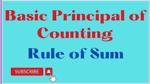 DMS Unit 1: Lecture 1 | Fundamental Principles of Counting-Sum Rule