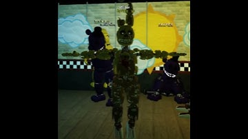 uhh the Animatronic Character here do get a bit quirky at night (Springtrap T pose) #shorts #fnaf