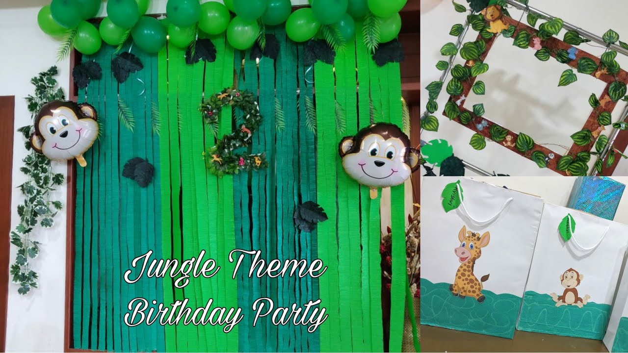 Jungle Theme Birthday Decoration At