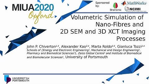 MIUA 2020: Volumetric Simulation of Nano-Fibres and 2D SEM and 3D XCT Imaging Processes