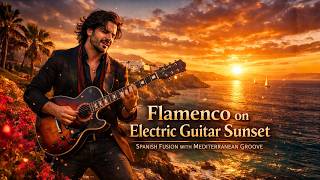 🎸 Flamenco on Electric Guitar Sunset | Spanish Fusion with Mediterranean Groove