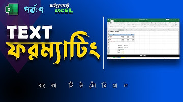 Formatting Text, Align, Wrap, Merge cells | MS Excel Tutorial Bangla Part 7