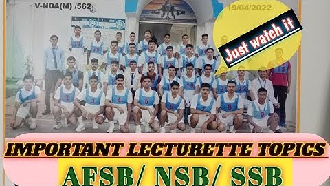 IMPORTANT TOPICS FOR LECTURETTE for SSB, AFSB,NSB @repeatersviews