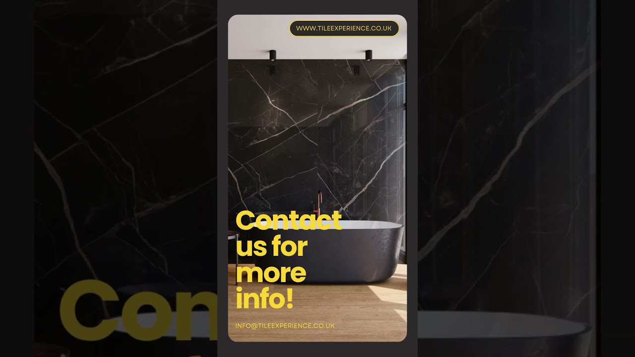 Calacatta Black Porcelain Tile 600x1200mm | Luxury Marble Look Tiles for Bathrooms & Floors