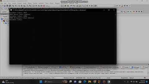 Program C menentukan inputan tahun kabisat