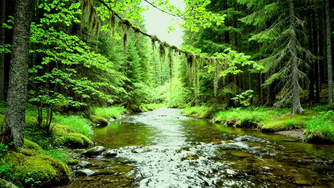 Звуки реки HispersRiver для медитирующих птиц и естественного течения воды