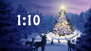 2 Minutes - Musical Christmas Countdown Timer with Animated Animals & Xmas Tree