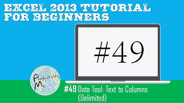 Excel 2013 Tutorial for Beginners #49: Data Tool: Text to Columns (Delimited)