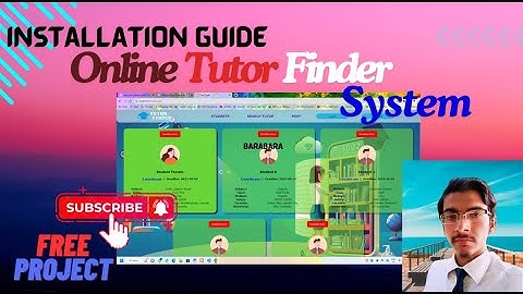 Online Tutor Finder System PhP Project Installation Full Guide