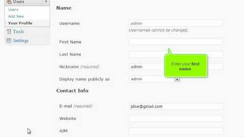 WordPress Tutorial #12: How to Edit Your Profile