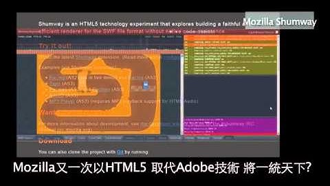[專題]Mozilla又一次以HTML5 取代Adobe技術 將一統天下?