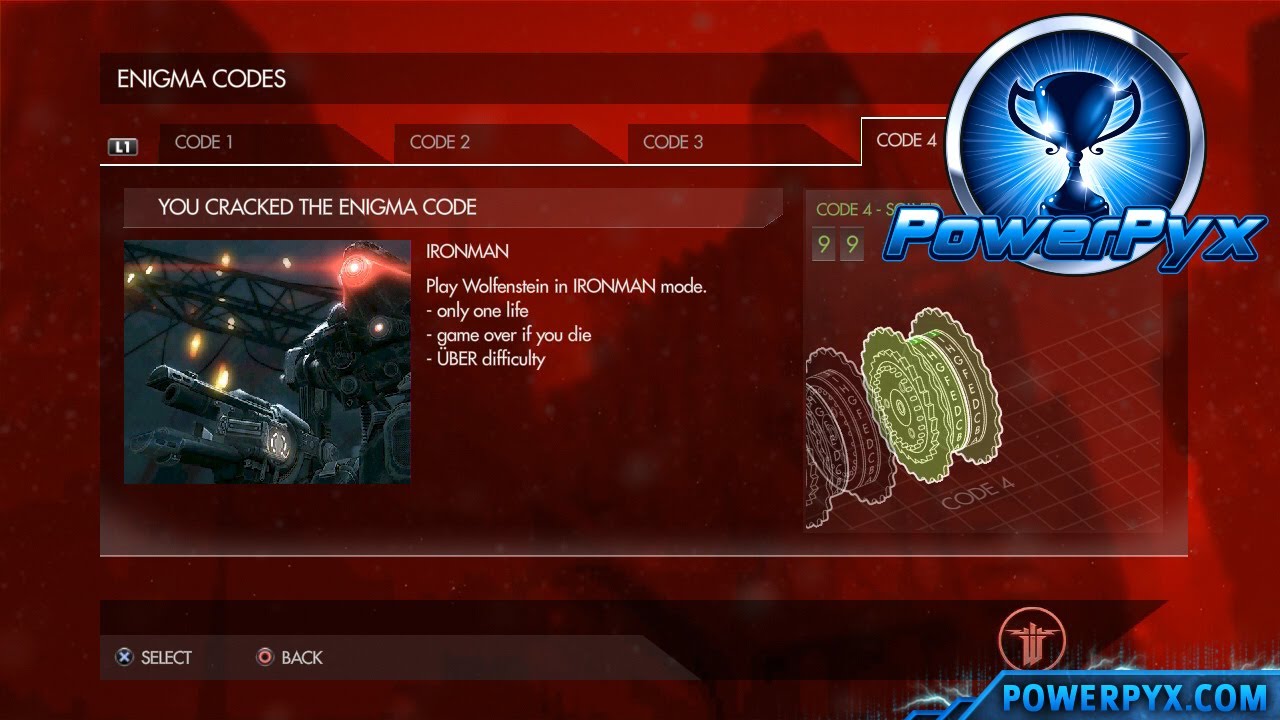Wolfenstein The New Order - Enigma Code 4 Piece Locations 