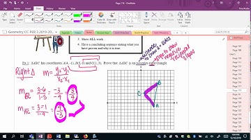 Coordinate Proofs-  Right Triangles Video