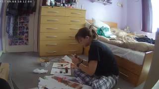 Painting a lycra unitard leotard cats musical costume