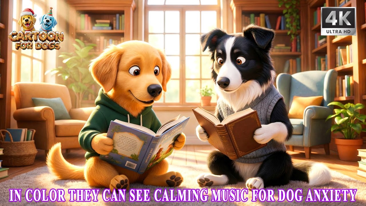 Anti-Anxiety Cartoons for Dogs 🐶 Healing Music with Dog Vision Colors 💤 Sleep and Calm