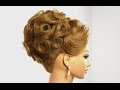 Bridal updo wedding hairstyle for medium hair tutorial