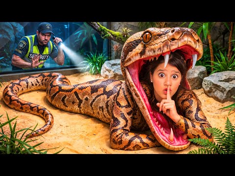 غفران اختبأت داخل أفعى عملاقة… الحارس ما صدّق وين لقاها! 😱🐍