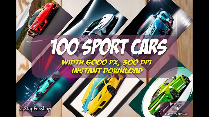 100 sport car Printable posters Bundle | Digital Download AI Artwork | Decorative Print