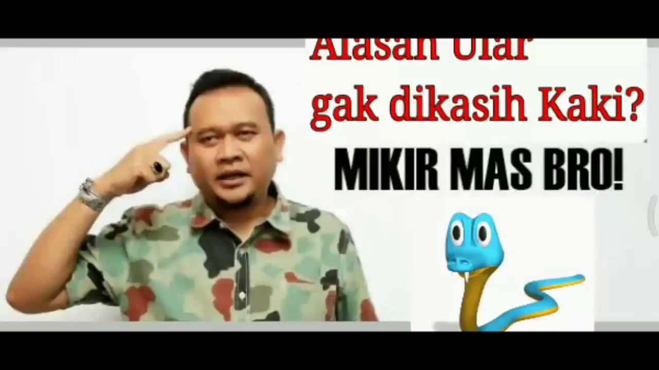 Tebakan lucu "Kenapa ular gak dikasih Kaki?" Tonton sampai