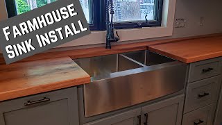 DIY Farmhouse Sink Install – Undermount – Zuhne Stainless Steel