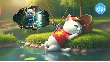 Bài thơ: Mèo đi câu cá - Chủ đề động vật - Thơ mầm non AI