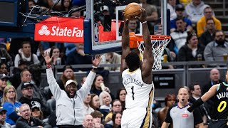 Zion Williamson soars for the alley-oop | Pelicans at Pacers Highlights 2\/28\/2024