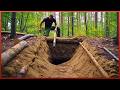 Man builds amazing underground log cabin in the forest  by forestpaths