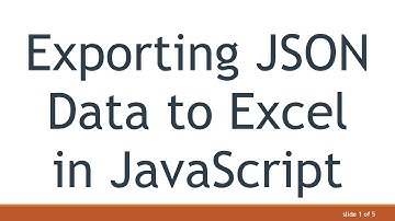 Exporting JSON Data to Excel in JavaScript