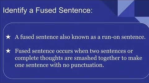 How to Find and Fix a Fused (Run On) Sentence