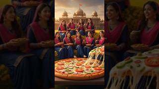 ✨Tiny Village Ladies Make a Giant Cheese Omlate 😱🔥 #shorts