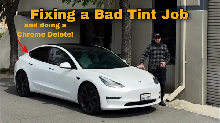 Tesla Model 3 in for a makeover! New Tint and a Chrome Delete | Irvine, California