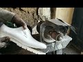 finishing process:✅ DIY how I made this white wingtip shoe for naval officer/ last part